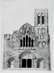 Die Fassade von La Madeleine de Vezelay